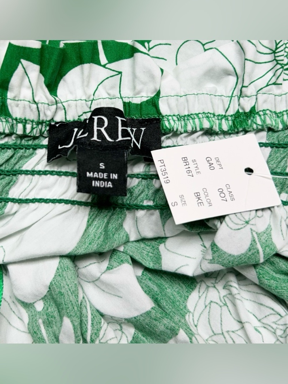J.Crew Smocked one-shoulder top in Kelly floral Size S NWT - Picture 3 of 7